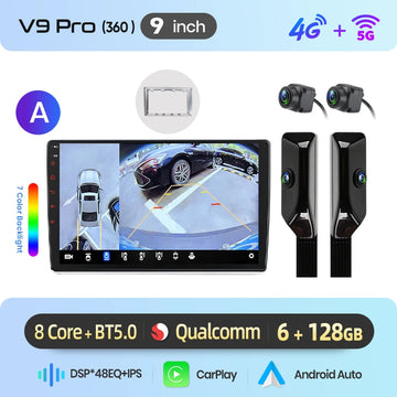 V9 Pro (6GB 128GB)360 Black 9 inch
