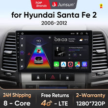 Load image into Gallery viewer, Junsun V1pro AI Voice 2 din Android Auto Radio For Hyundai Santa Fe 2 2006-2012 Carplay 4G Car Multimedia GPS 2din autoradio
