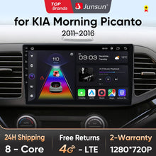 Radio Junsun para KIA Morning Picanto 2011-2016 con CarPlay inalámbrico, Android Auto, sistema inteligente para coche, 2 DIN, DVD. 