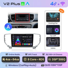 Lade das Bild in den Galerie-Viewer, Junsun V1pro AI Stimme Autoradio Android Auto Multimedia-Player Für Kia Sportage 4 QL 2018-2021 Carplay 4G DSP 2din GPS autoradio 
