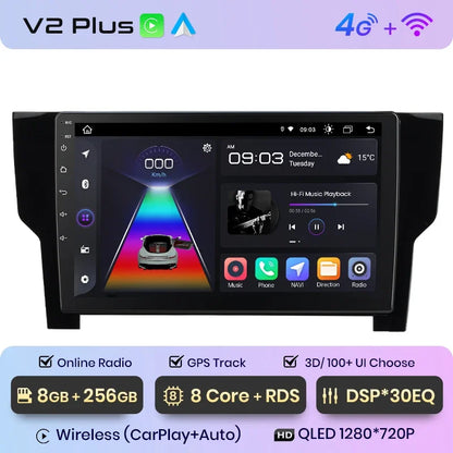 Junsun CarPlay inalámbrico Android Auto Radio para VOLKSWAGEN PASSAT 2019 Sistemas inteligentes para coche RDS BT WiFi 2 DIN 