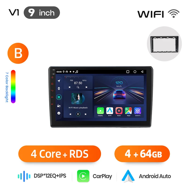 Junsun Wireless CarPlay Car Radio For VW Passat B5 B6 2004-2010 Android Multimedia