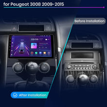 Radio Junsun V1 Plus para Peugeot 3008 2009-2015 con CarPlay inalámbrico, Android Auto, sistema inteligente para coche, 2 DIN, DVD. 