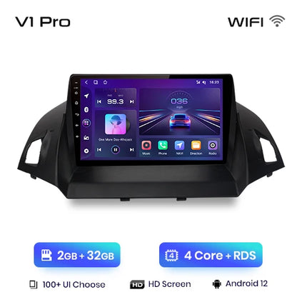 Junsun V1 pro 2 DIN Android Auto Radio para Ford Escape Kuga 2 C-MAX 2013-2016 Carplay 4G Car Multimedia GPS 2 DIN Autoradio 
