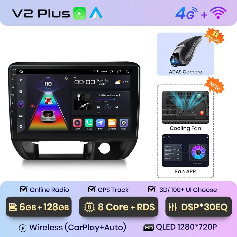 Junsun CarPlay inalámbrico Android Auto Radio para Suzuki Jimny 1998 1999 2000 2001-2004 Sistemas inteligentes para coche RDS BT WiFi 2 DIN 