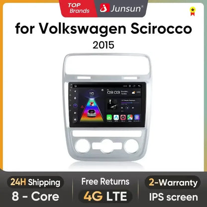 Radio Junsun CarPlay inalámbrica Android Auto para Volkswagen Scirocco 2015, sistemas inteligentes para coche, RDS, Bluetooth, WiFi, 2 DIN 