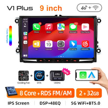 Lade das Bild in den Galerie-Viewer, Junsun 2Din Wireless CarPlay for Apple Android Auto Car Radio Multimedia Player For VW Volkswagen Skoda Octavia PASSAT B6 GOLF

