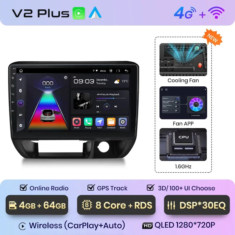 Junsun CarPlay inalámbrico Android Auto Radio para Suzuki Jimny 1998 1999 2000 2001-2004 Sistemas inteligentes para coche RDS BT WiFi 2 DIN 