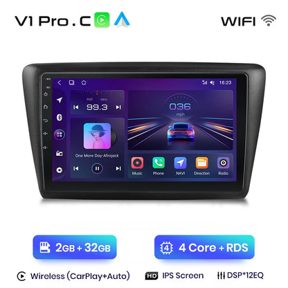 Junsun Drahtlose Android Auto Radio Für Skoda Rapid 2013 -2019 4G Auto Multimedia GPS 2din autoradio 