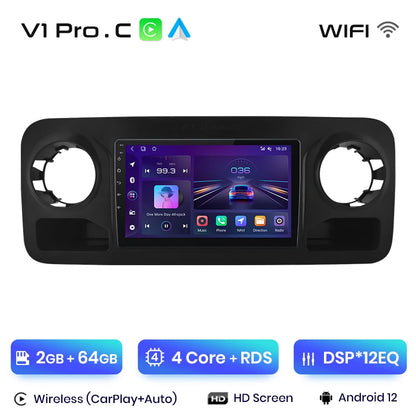 Junsun V1pro AI Voice 2 DIN Android Auto Radio para Mercedes-Benz Sprinter 2018-2022 Carplay Car Multimedia GPS 2 DIN Autoradio 