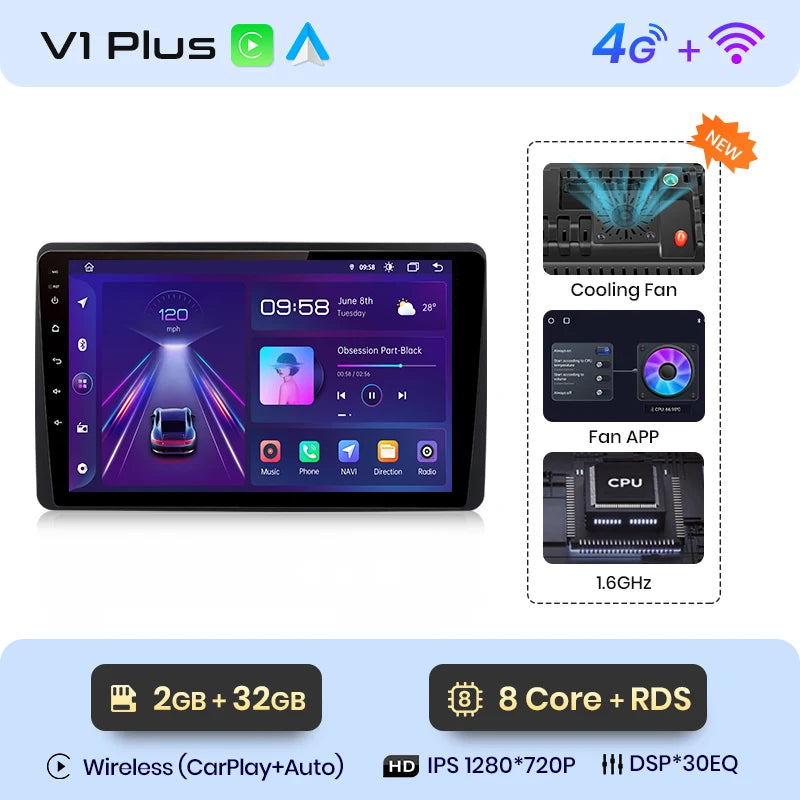 Junsun V1pro Android Auto Radio para protector antipolvo para Renault Dacia HM 2 2020 2021 Arkana 2019-2021 Carplay 4G coche Multimedia GPS autorradio 