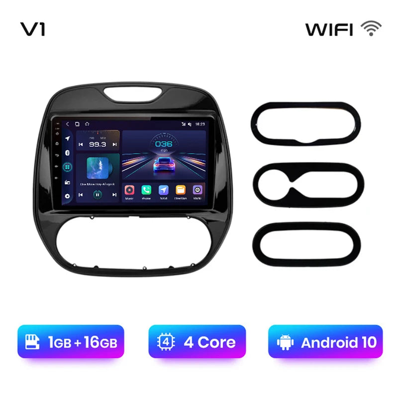 Junsun V1 AI Voice - Radio inalámbrica CarPlay Android para Renault Captur Kaptur 2016-2019, 4G, GPS, 2DIN 
