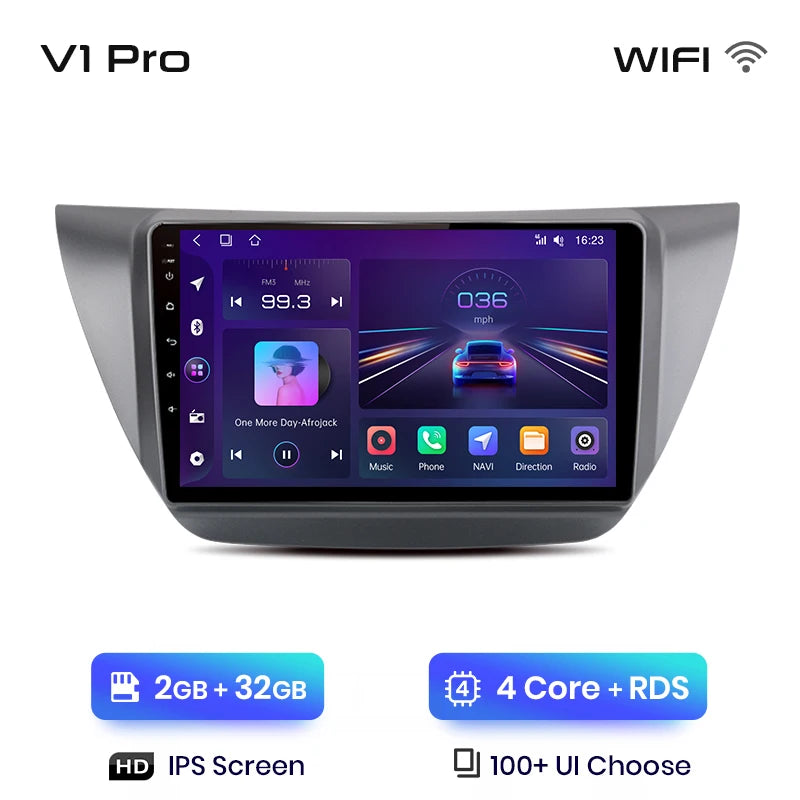 Junsun V1pro AI Voice 2 DIN Android Auto Radio para Mitsubishi Lancer 9 CS 2000-2010 Carplay 4G Car Multimedia GPS 2 DIN Autoradio 