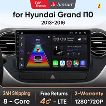 Junsun V1pro AI Voice 2 DIN Android Auto Radio para Hyundai Grand I10 2013-2016 Carplay 4G Car Multimedia GPS 2 DIN Autoradio 