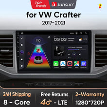 Junsun V1pro AI Voice Android Auto Radio para Volkswagen Crafter 2017 2018-2021 Carplay 4G Car Multimedia GPS 2 DIN Autoradio 