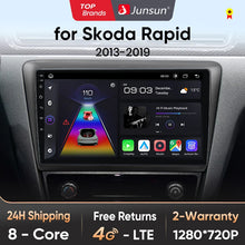 Radio Junsun inalámbrica Android para Skoda Rapid 2013-2019, 4G, GPS, 2DIN 
