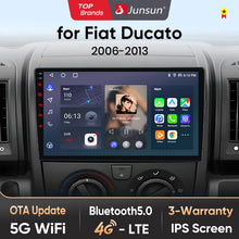 Cargar imagen en el visor de la galería, Junsun AI 4G LTE Wireless CarPlay Android Auto Car Radio For Fiat Ducato Peugeot Boxer Citroen Jumper 2006-2015 GPS Navi RDS FM
