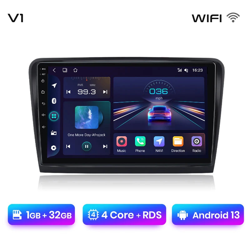 Radio Junsun V1 Plus para Skoda Superb 2 (2008-2015), inalámbrica, CarPlay, Android Auto, sistema inteligente, 2 DIN, DVD. 