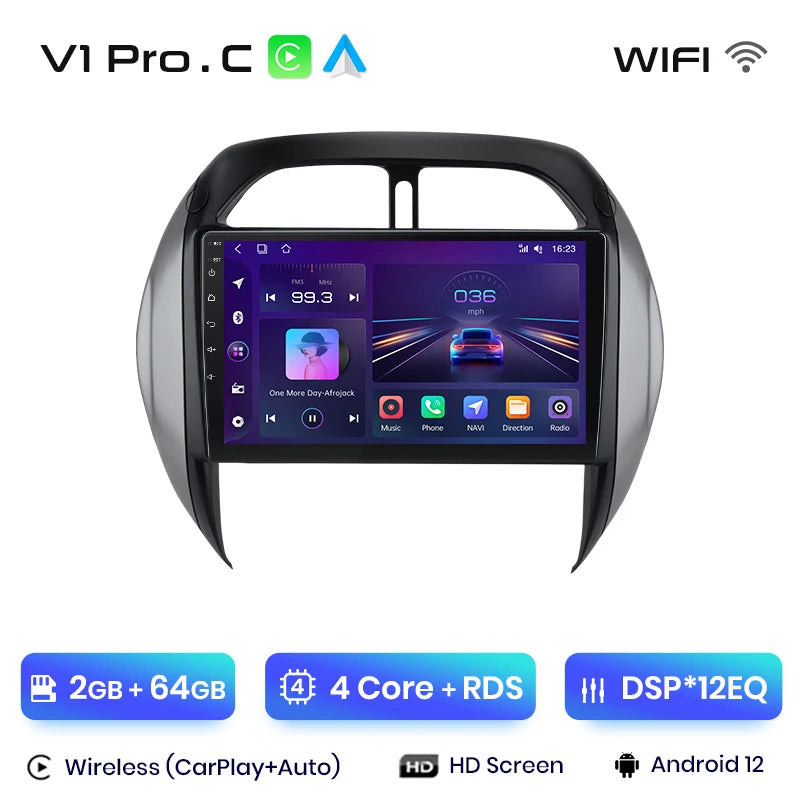 Junsun V1pro AI Voice 2 din Android Auto Radio para Toyota RAV4 2003 2004 2005 Carplay 4G coche Multimedia GPS 2din autoradio 