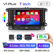 Lade das Bild in den Galerie-Viewer, Junsun 2Din Wireless CarPlay for Apple Android Auto Car Radio Multimedia Player For VW Volkswagen Skoda Octavia PASSAT B6 GOLF
