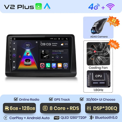 Radio Junsun V1 Plus para Mitsubishi Pajero 2 V20 V30 V40 (1991-2004), inalámbrica, CarPlay, Android Auto, 2 DIN, DVD. 