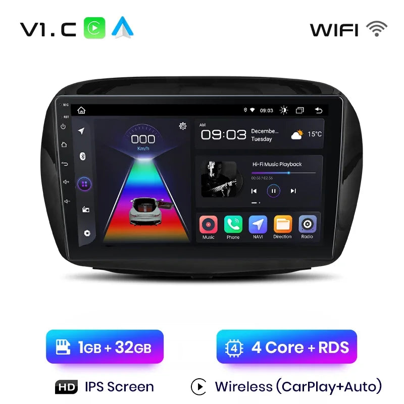 Radio Junsun inalámbrica CarPlay Android Auto para Honda Edix FRV 2004-2009, sistemas inteligentes para coche, RDS, Bluetooth, WiFi, 2 DIN 