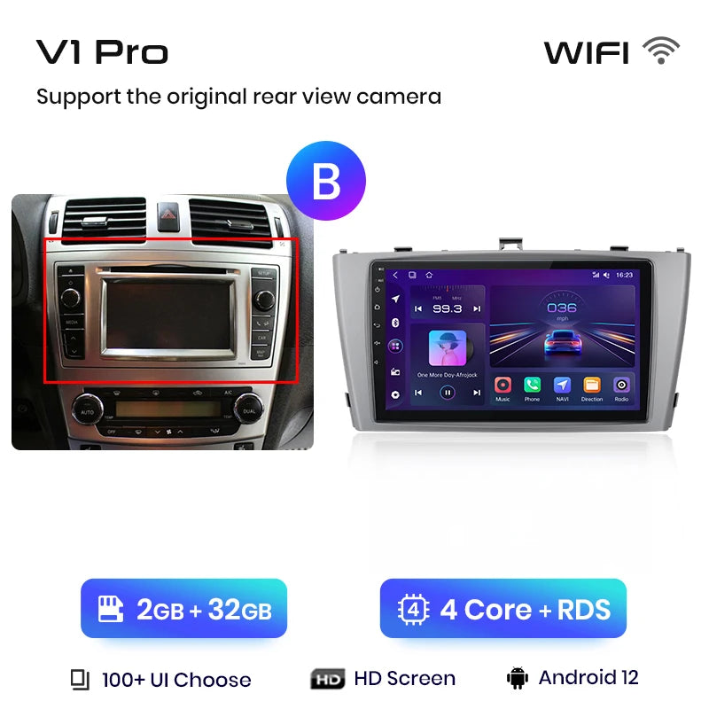 Junsun V1 Wireless CarPlay Android Auto Car Radio for Toyota Avensis T27 2008-2015 GPS Car Intelligent Systems Smart Autoradio