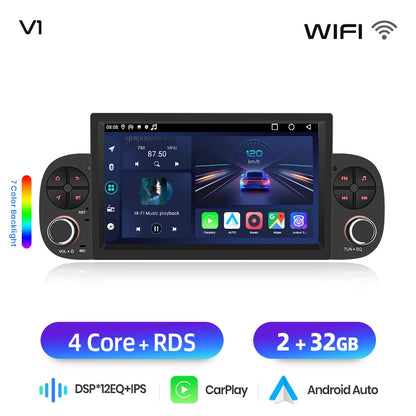 Junsun Wireless CarPlay Car Radio for Fiat Panda 2013 2014 2015-2020 Android Multimedia