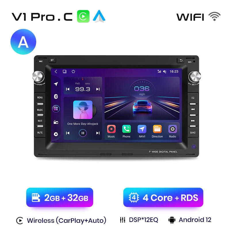 Junsun CarPlay Android Auto Car Intelligent Systems for VW Golf 4 Passat POLO Transport T5 Multivan Seat Jetta Autoradio