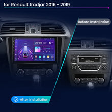 Radio Junsun V1 Plus para Renault Kadjar 2015-2019 con CarPlay inalámbrico, Android Auto, sistema inteligente, 2 DIN, DVD. 