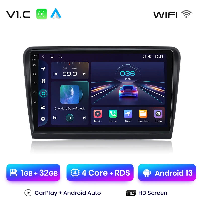 Radio Junsun V1 Plus para Skoda Superb 2 (2008-2015), inalámbrica, CarPlay, Android Auto, sistema inteligente, 2 DIN, DVD. 
