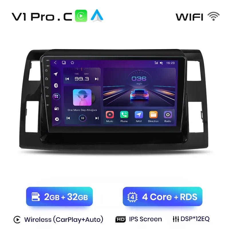 Radio Junsun con CarPlay inalámbrico y Android Auto para Toyota Previa XR50 3 III Estima 2006-2019, sistemas inteligentes para coche, RDS, Bluetooth, WiFi 