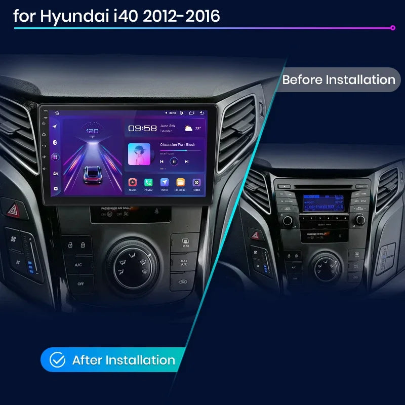 Junsun Wireless CarPlay Android Auto Radio For Hyundai I40 2012 2013 2014 2015 2016 Car Intelligent Systems RDS BT WiFi 2 din