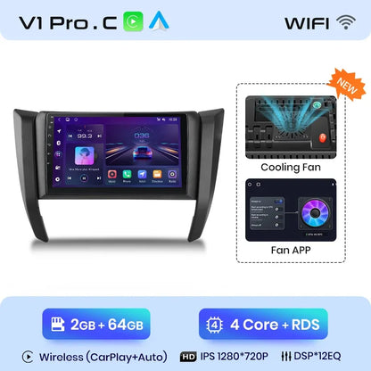 Radio Junsun CarPlay inalámbrica Android Auto para Nissan Navara Frontier NP300 4 D23 2014-2021 con sistema inteligente RDS, Bluetooth y WiFi. 