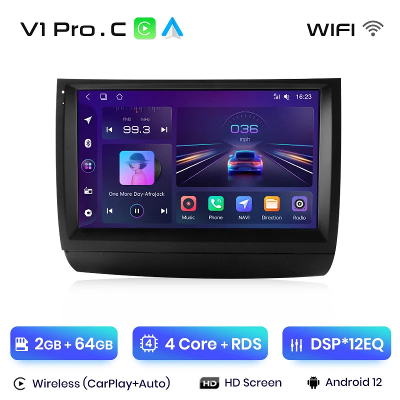 Junsun V1pro AI Voice Android Auto Radio para Toyota Prius 20 2002-2009 Carplay Car Multimedia GPS 2DIN autorradio 