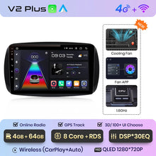 Load image into Gallery viewer, Junsun V1 AI Voice Wireless CarPlay Android Auto Radio for Mercedes Benz Smart 2016 Car Multimedia GPS 2din autoradio
