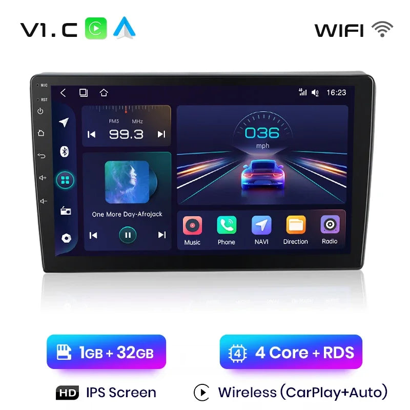 Junsun CarPlay inalámbrico Android Auto Radio para VOLKSWAGEN POLO 2004 2005 2006-2010 Sistemas inteligentes para coche RDS BT WiFi 2 DIN 