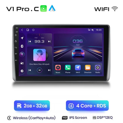 Junsun CarPlay inalámbrico Android Auto Radio para Nissan Sentra Almera 2000 2001-2006 Sistemas inteligentes para coche RDS BT WiFi 2 DIN 