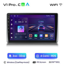 Lade das Bild in den Galerie-Viewer, Junsun Wireless CarPlay Android Autoradio für Nissan Sentra Almera 2000 2001-2006 Auto Intelligente Systeme RDS BT WiFi 2 Din 

