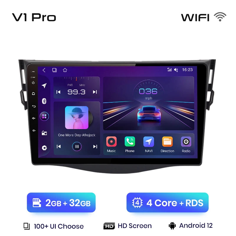 Junsun V1 AI voz inalámbrica CarPlay Android Auto Radio para Toyota RAV4 RAV 4 2005-2012 2013 4G coche Multimedia GPS 2din autoradio 