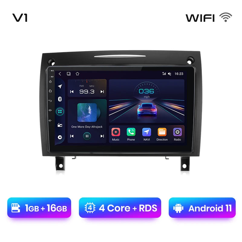 Junsun V1 CarPlay Android Autoradio für Mercedes Benz SLK-Klasse R171 2004–2011 SLK 200 280 300 350 Auto-Multimedia-Autoradio 