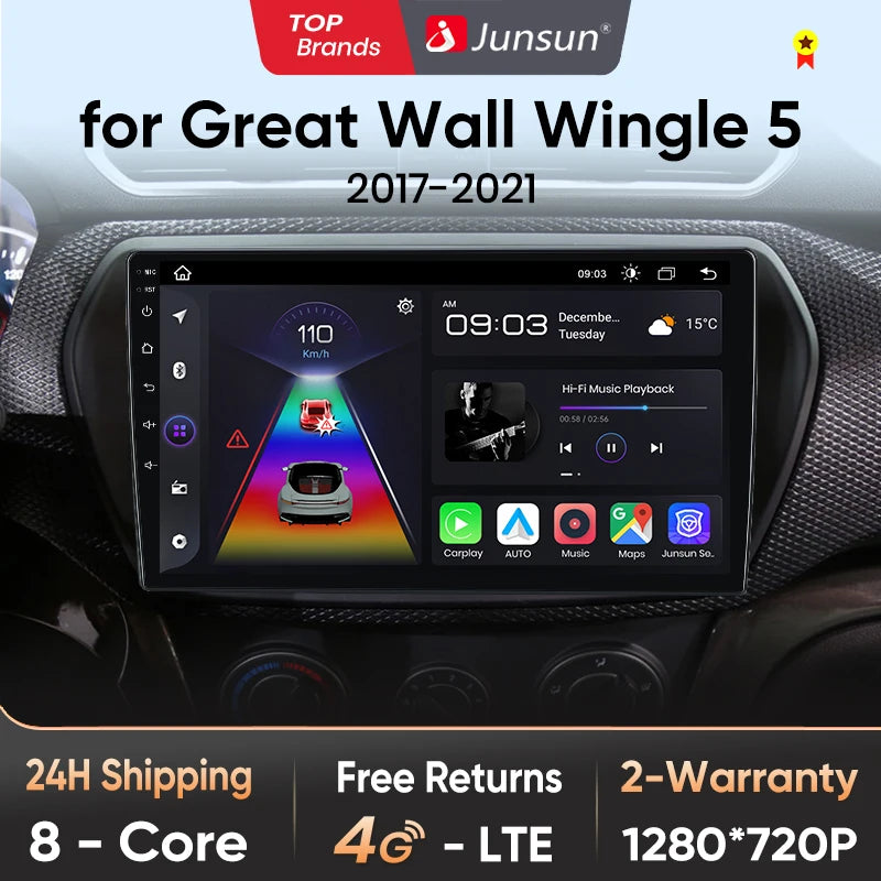Junsun V1pro 2 Din Android Autoradio für Great Wall Wingle 5 2017 2018 2019 2020 2021 Auto Multimedia Autoradio 