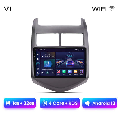 Radio Junsun V1 Plus para Chevrolet Aveo 2 Sonic T300 2011-2015 con CarPlay inalámbrico, Android Auto, 2 DIN, DVD. 