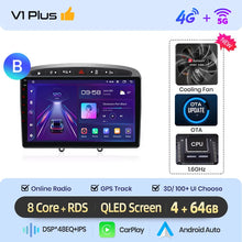 Cargar imagen en el visor de la galería, Junsun Android Wireless CarPlay Auto Car Radio For Peugeot 308 308SW 408 2012-2020 Car Intelligent Systems DSP SWC RDS GPS FM BT
