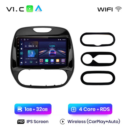 Junsun V1 AI Voice - Radio inalámbrica CarPlay Android para Renault Captur Kaptur 2016-2019, 4G, GPS, 2DIN 