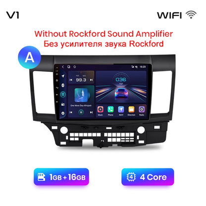 Radio Junsun para coche Mitsubishi Lancer 2007-2013 con CarPlay inalámbrico, Android Auto, sistema inteligente para coche, 2 DIN, DVD. 