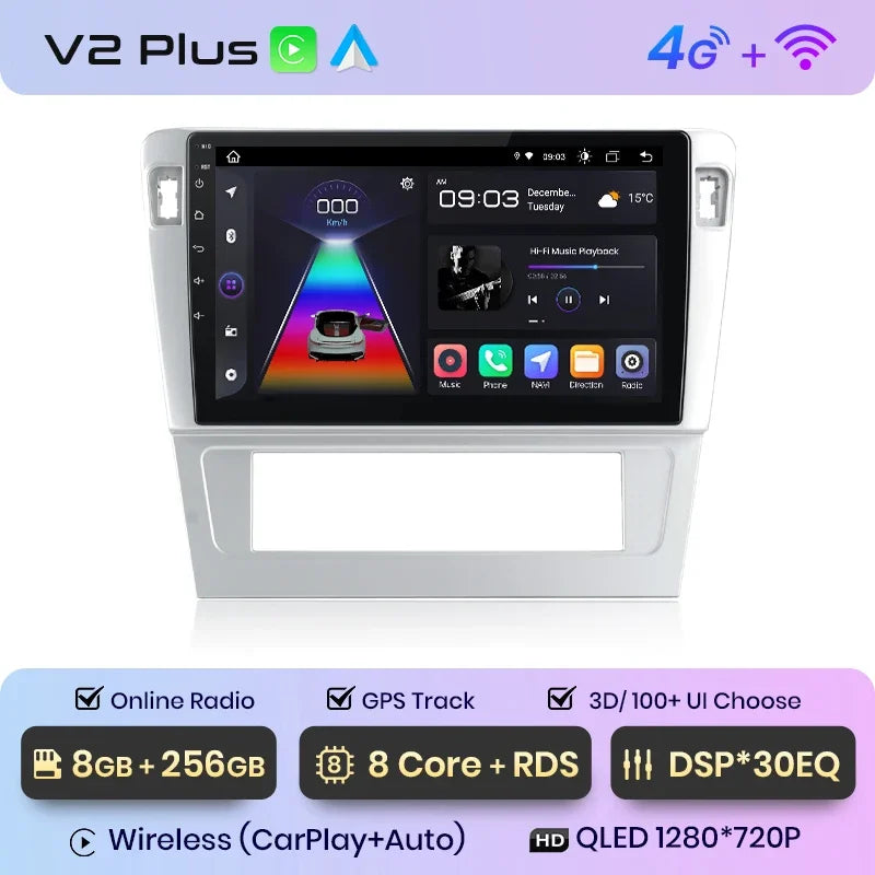 Junsun Wireless CarPlay Android Auto Car Radio Multimedia For Passat B7 2009-2011  GPS Intelligent Systems Smart Autoradio