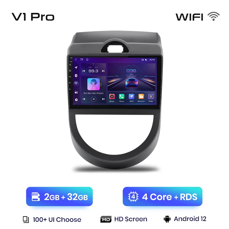 Junsun V1 AI Voice Wireless CarPlay Android Auto Radio For Kia Soul AM 2008-2011 4G Car Multimedia GPS 2din autoradio