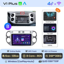 Load image into Gallery viewer, Junsun V1pro AI Voice 2 din Android Auto Radio For VW Volkswagen Tiguan 1 NF 2006-2016 Carplay Car Multimedia GPS 2din autoradio
