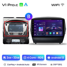 Cargar imagen en el visor de la galería, Radio Junsun para Hyundai Tucson 2 ix35 2009-2015 con CarPlay inalámbrico, Android Auto, sistema inteligente para coche, 2 DIN, DVD. 
